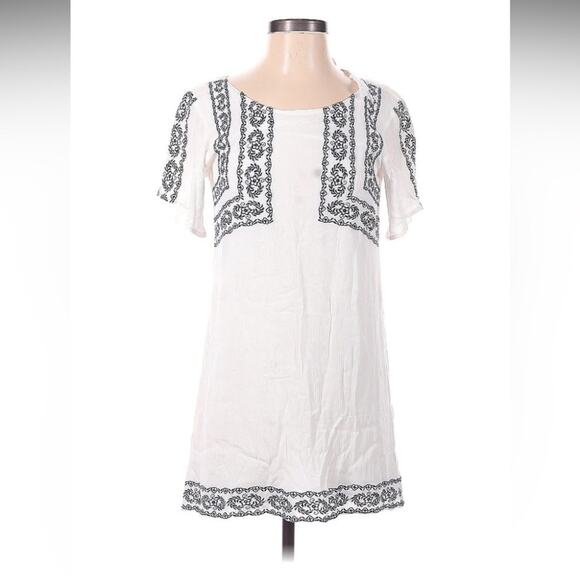Ayla Navy Embroidery Dress - Picture 1 of 7